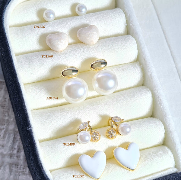 Topos blancos y con perlas