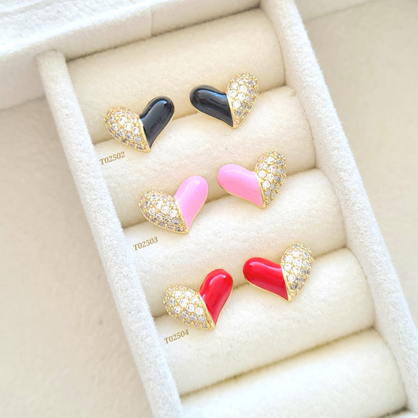 Topos corazones en colores y zircones