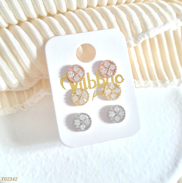 Set topos trébol redondo tres oros T02342