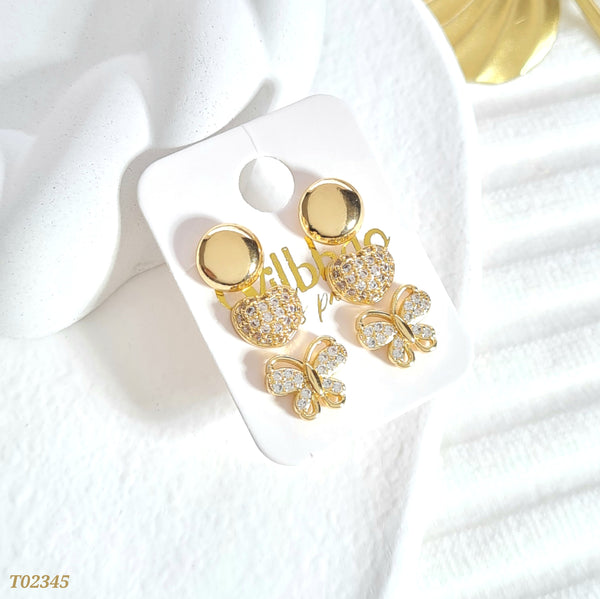 Set topos mariposa y corazón T02345