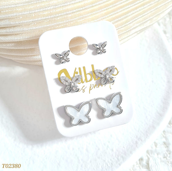 Set topos mariposas plateadas T02380