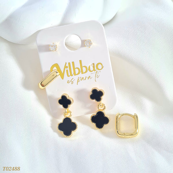 Set Topos trébol negro T02488