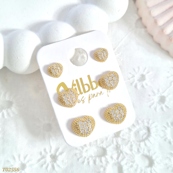 Set topos corazones zircones T02556