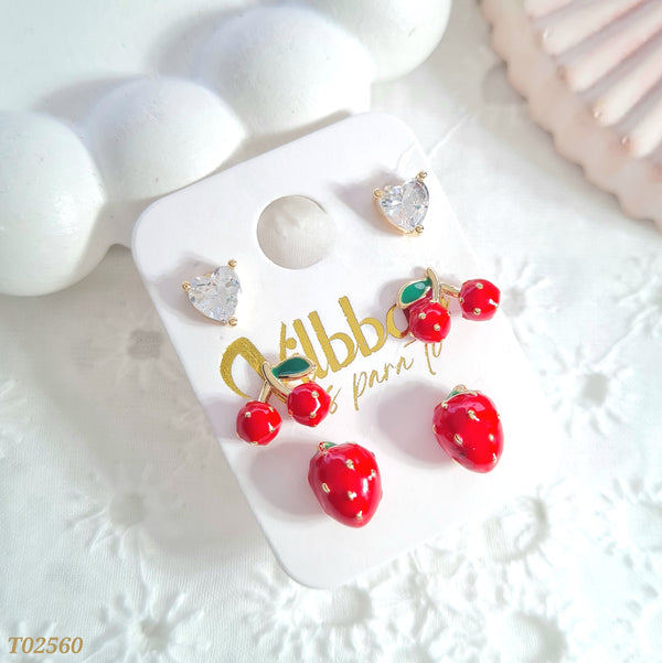 Set topos cerezas y fresas T02560
