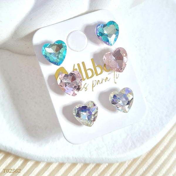 Set topos corazones en cristales T02562