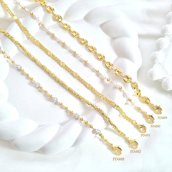 Tobilleras con formas y textura