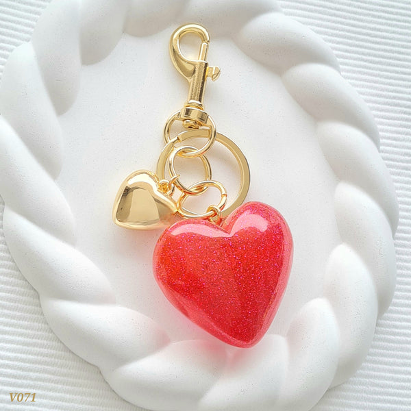 Bag charm corazón rojo V071