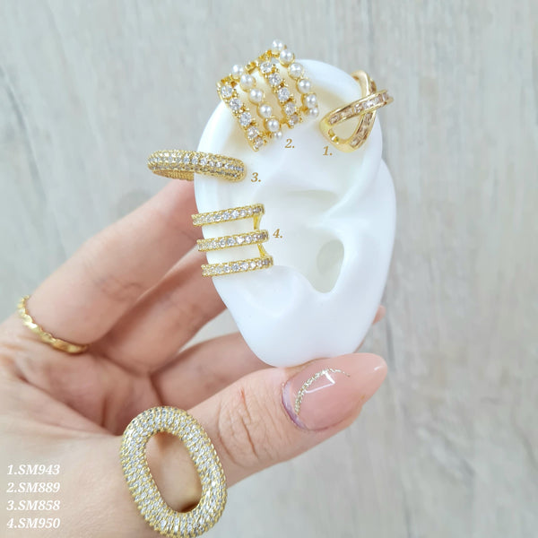 Earcuffs con zircones