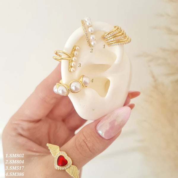 Earcuffs con perlas