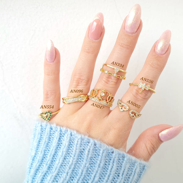 Anillos figuras rodio AN554