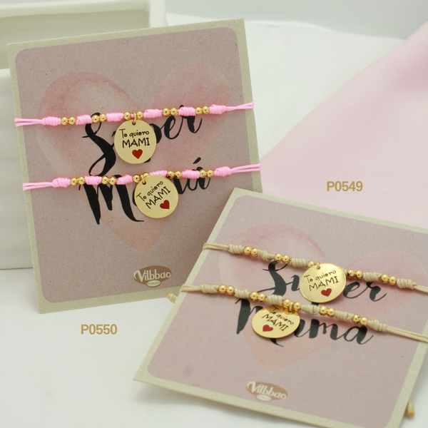 Pulseras placa "Te quiero MAMI"